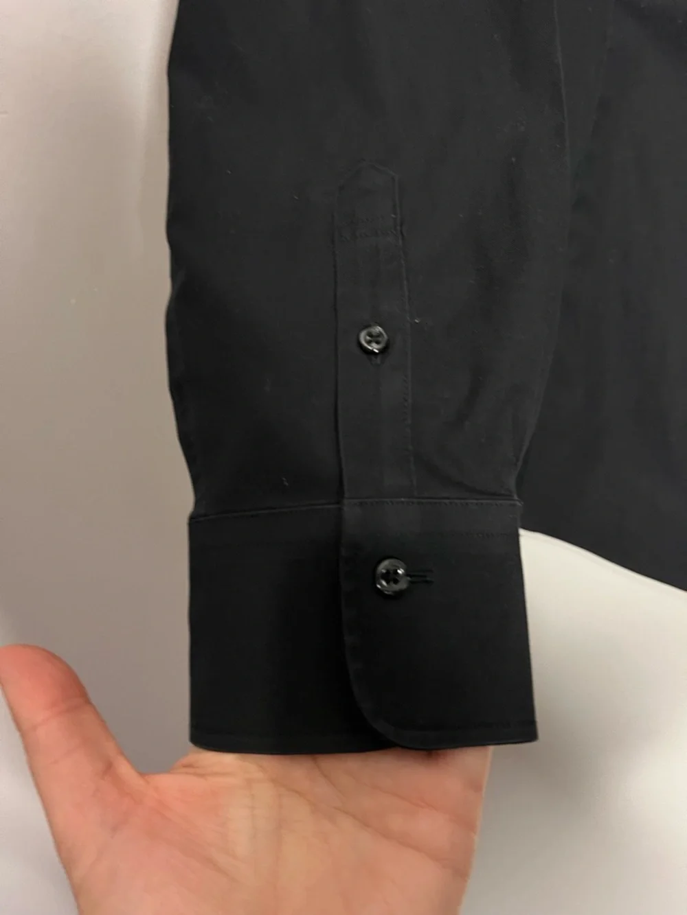 Brooks Brothers 346 Tailored Fit Cotton Stretch Black Tailored Button Up, sz 14 - Picture 5 of 10